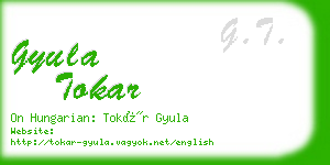 gyula tokar business card
